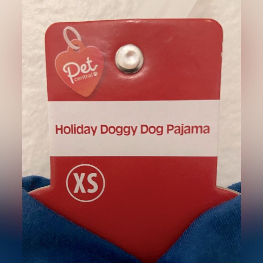 Pet Central Dog Christmas Pajamas Sz XS Extra Small Dark Blue Cars Print - Picture 4 of 4